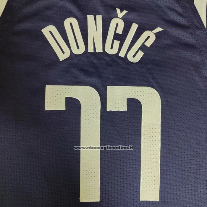 Maglia Dallas Mavericks Luka Doncic #77 Statement Autentico 2022-23 Blu